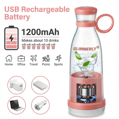 ⚡FLASH SALE · Up to 50% OFF ⚡ GLIMMERLY® Portable Juicer – Blend Fresh Smoothies & Juice for Gym, Office & Travel