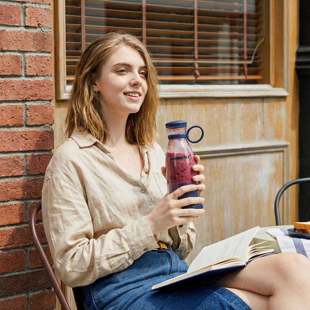 ⚡FLASH SALE · Up to 50% OFF ⚡ GLIMMERLY® Portable Juicer – Blend Fresh Smoothies & Juice for Gym, Office & Travel